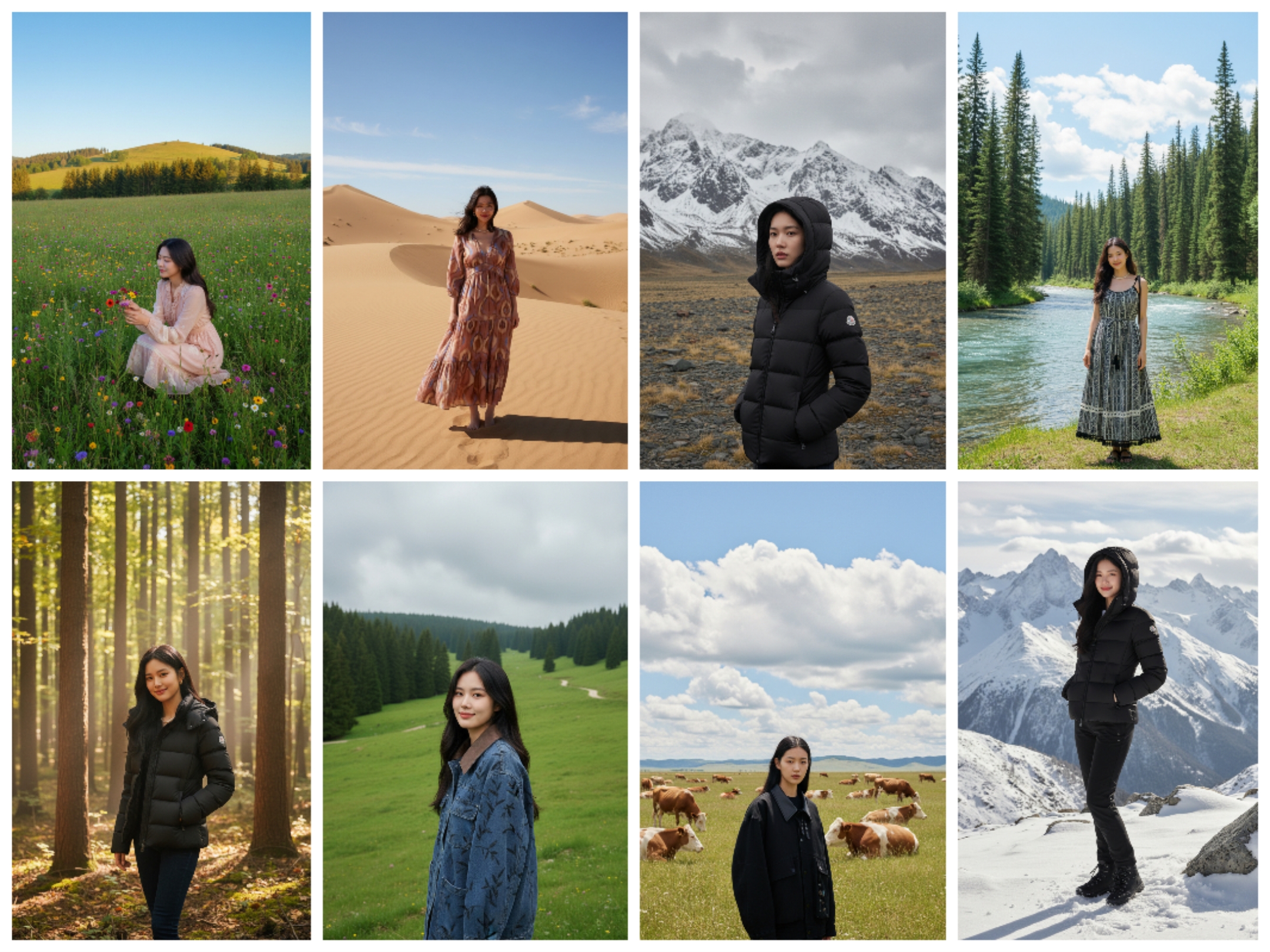 SeamAI第一期虚拟模特试衣效果图